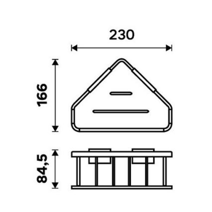 NIMCO Ki-14003-B-90 - Настінна полиця для душу KIBO матовий чорний/білий