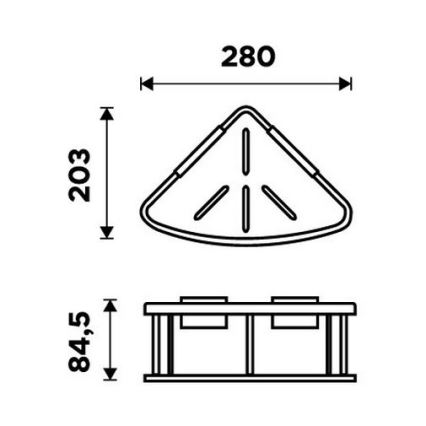 NIMCO Ki 14008-B-26 - Настенная полка для душа KIBO блестящий хром