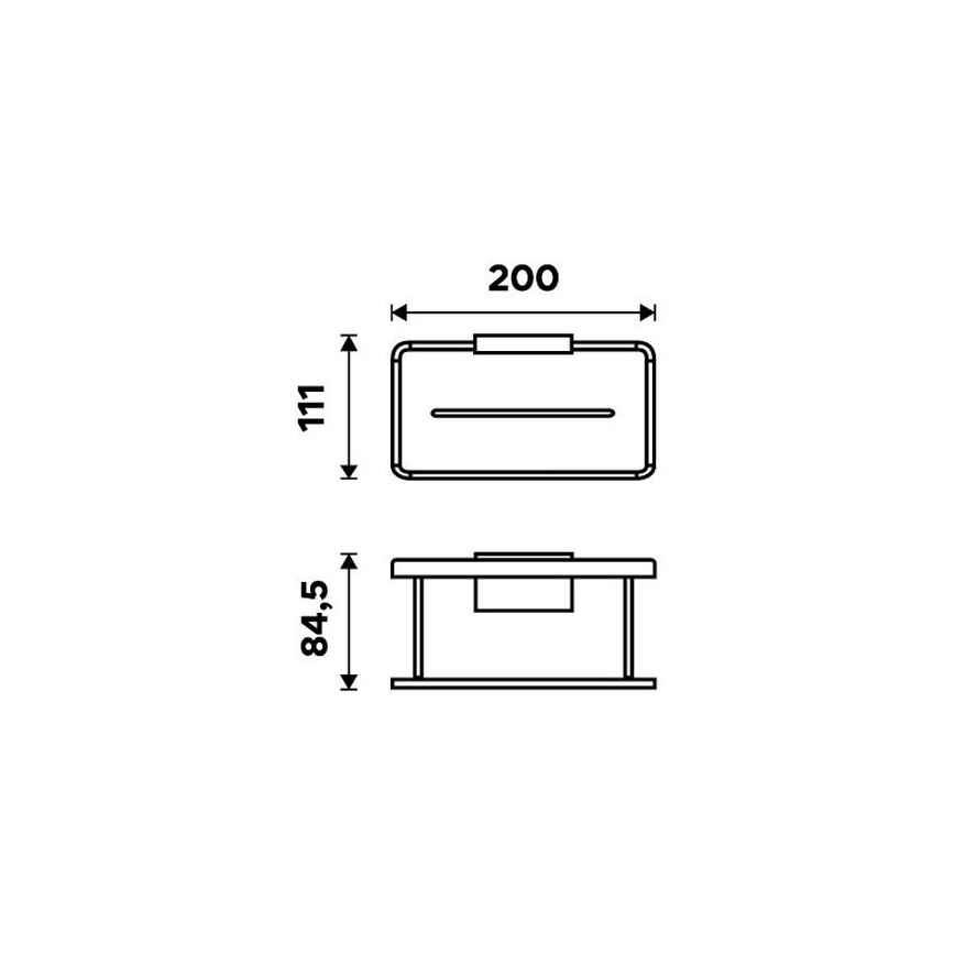 NIMCO Ki-14015-B-90 - Настінна полиця для душу KIBO матовий чорний/білий