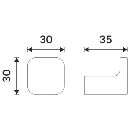 NIMCO MA 29054-26 - Настенный крючок MAYA блестящий хром