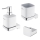 NIMCO MA набор-31K-26 - Настенный-mounted soap dispenser, toothbrush stand и настенная hook MAYA 320 мм белая/блестящий хром