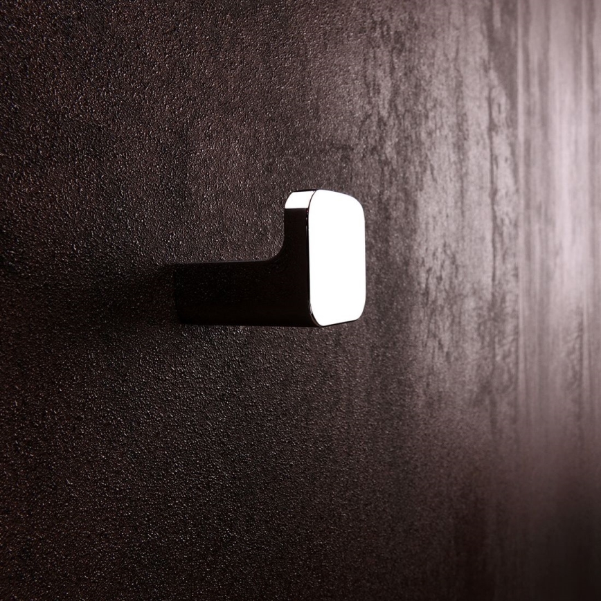 NIMCO MA set-31K-26 - Настінний дозатор для мила, підставка для зубних щіток і настінний гачок MAYA 320 мл білий/глянцевий хром