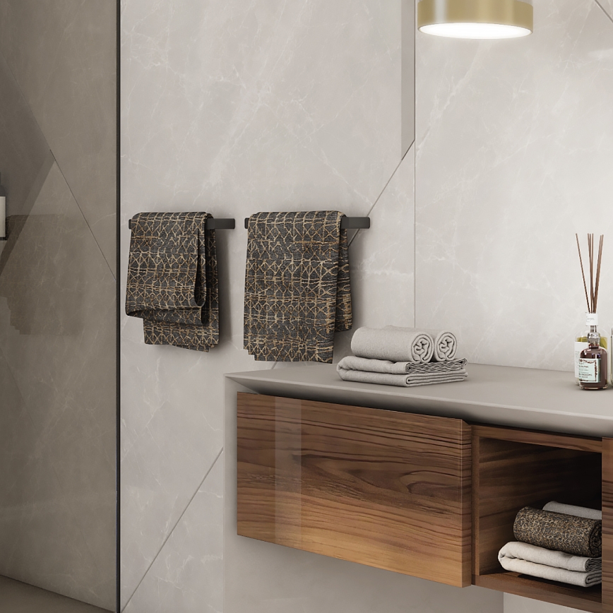 NIMCO MAC 29035-90 - Держатель для полотенец MAYA 36 см матовый черный