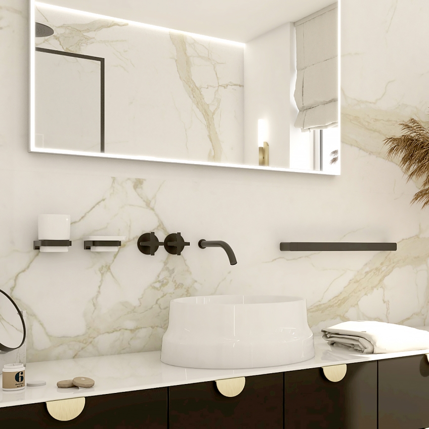 NIMCO MAC 29035-90 - Настінна вішалка для рушників MAYA 36 см матовий чорний