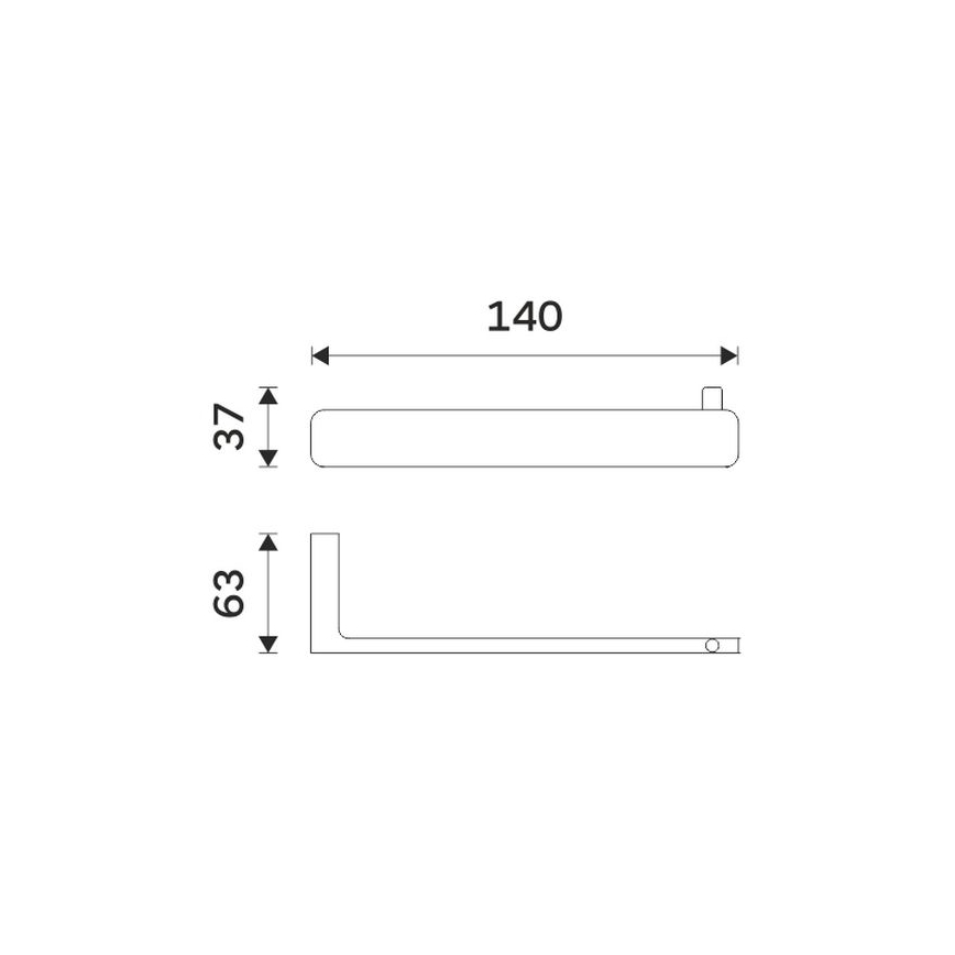 NIMCO MAC 29055-90 - Тримач для туалетного паперу MAYA матовий чорний
