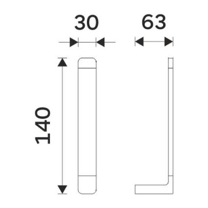 NIMCO MAC 29055R-90 - Тримач для туалетного паперу MAYA матовий чорний