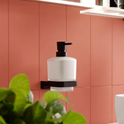 NIMCO MAC 2905831C-T-90 - Настенный дозатор мыла и toothbrush stand MAYA 320 мм матовая стекло/матовая черная