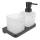 NIMCO MAC 2905831C-T-90 - Настенный дозатор мыла и toothbrush stand MAYA 320 мм матовая стекло/матовая черная