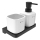 NIMCO MAC 2905831K-T-90 - Настенный дозатор мыла и toothbrush stand MAYA 320 мм белая/матовая черная