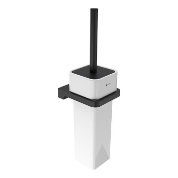 NIMCO MAC 29094K-90 - Настенный ершик для унитаза MAYA белый/матовый черный