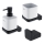 NIMCO MAC набор-31K-T-90 - Настенный-mounted soap dispenser, toothbrush stand и настенная hook MAYA 320 мм белая/матовая черная