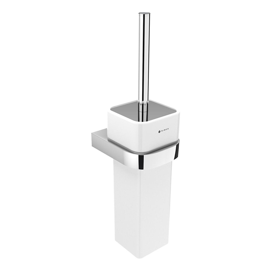 NIMCO NK 30094K-26 - Настенный ершик для унитаза NIKAU белый/блестящий хром