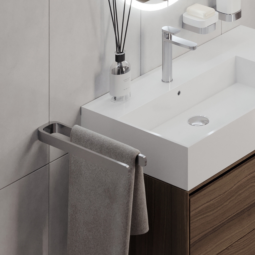 NIMCO NK 30098-26 - Держатель для полотенец NIKAU 39 см блестящий хром