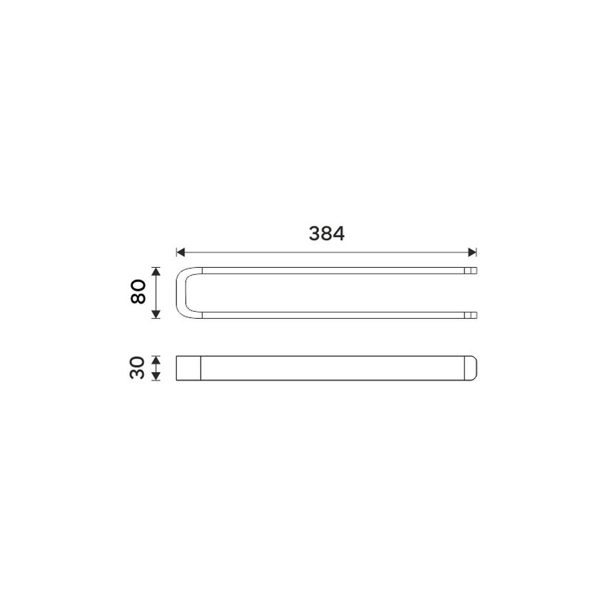 NIMCO NK 30098-26 - Держатель для полотенец NIKAU 39 см блестящий хром