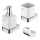 NIMCO NK набор-31K-26 - Настенный-mounted soap dispenser, toothbrush stand и настенная hook NIKAU 320 мм белая/блестящий хром