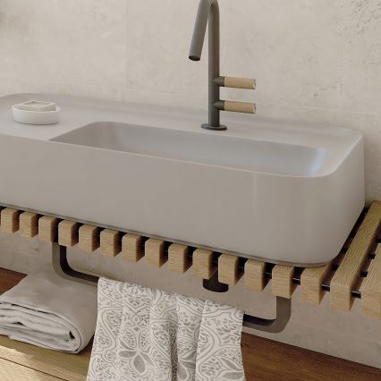 NIMCO NKC 30035-90 - Настінна вішалка для рушників NIKAU 39 см матовий чорний