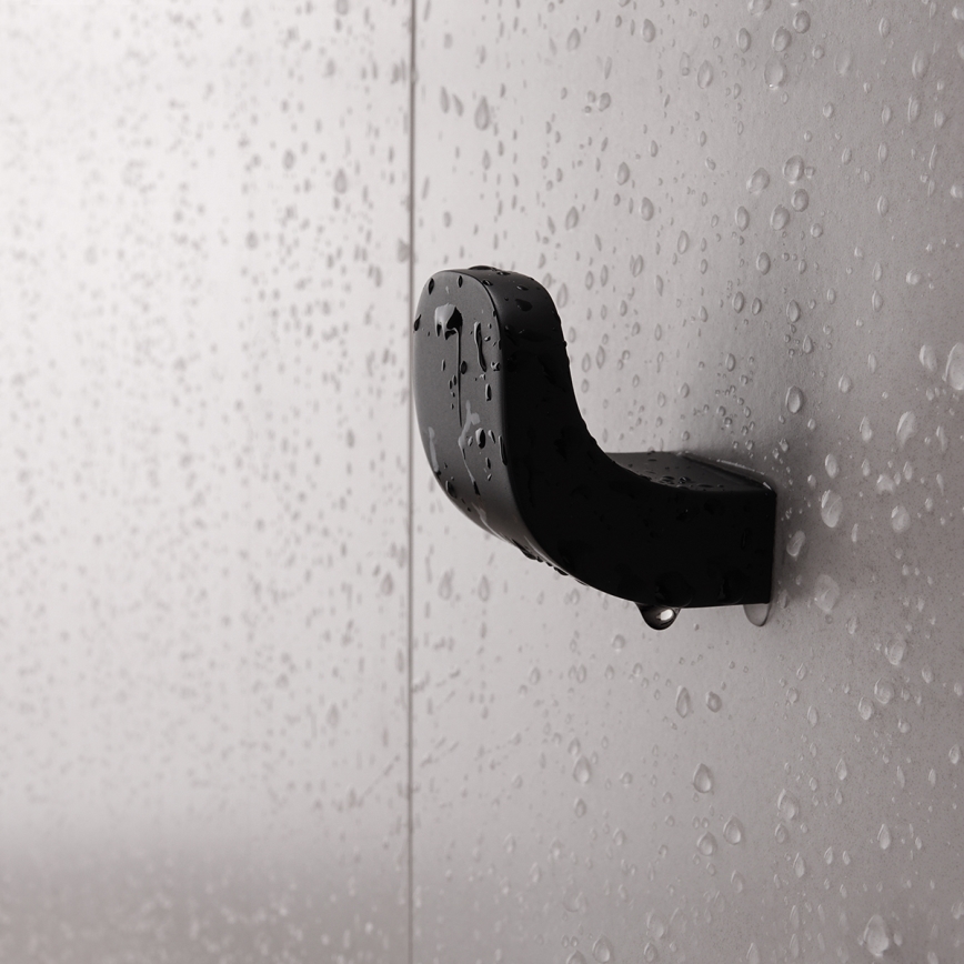 NIMCO NKC набор-31K-T-90 - Настенный-mounted soap dispenser, toothbrush stand и настенная hook NIKAU 320 мм белая/матовая черная
