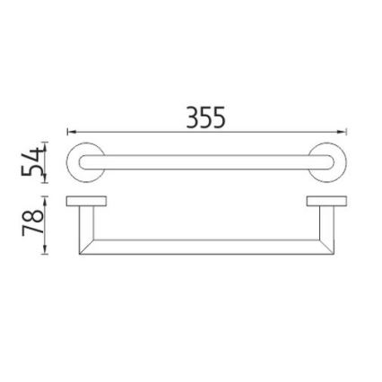 NIMCO UN 13035A-26 - Держатель для полотенец UNIX 36 см блестящий хром
