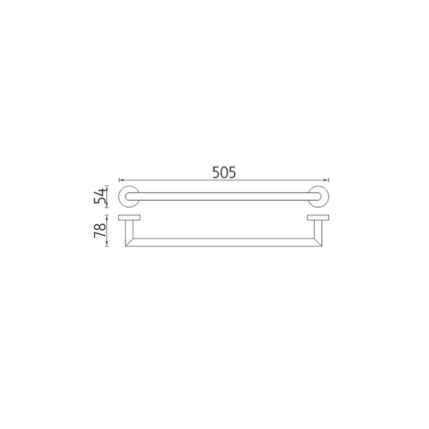 NIMCO UN 13046A-26 - Держатель для полотенец UNIX 51 см блестящий хром