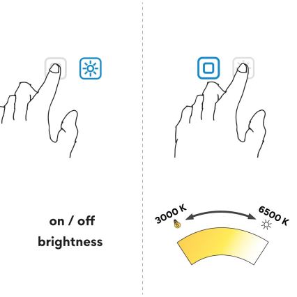 NIMCO ZP 11002VX - LED дзеркало для ванної з підсвічуванням та можливістю регулювання яскравості LED/24W/230V 3000-6500K 80x60 см IP44