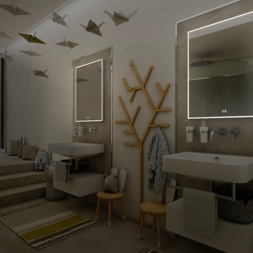 NIMCO ZP 13002VX - LED-дзеркало для ванної кімнати з підсвіткою та регульованою яскравістю LED/41W/230V 3000-6500K 80x60 cm IP44