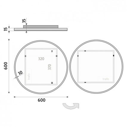NIMCO ZP 26000R - LED дзеркало з підсвіткою для ванної кімнати LED/26Вт/230В 6500K діаметр 60 см IP44