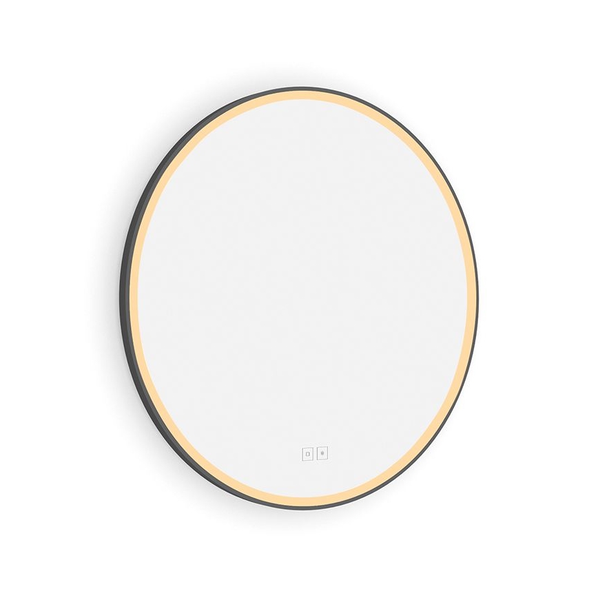 NIMCO ZPC 28000RVX-90 - Дзеркало для ванної з LED підсвіткою та регулюванням яскравості LED/26W/230V 3000-6500K діаметр 60 см матовий чорний IP44