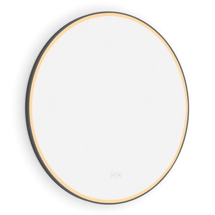 NIMCO ZPC 28001RVX-90 - Дзеркало для ванної з LED підсвіткою та регулюванням яскравості LED/33W/230V 3000-6500K діаметр 70 см матовий чорний IP44