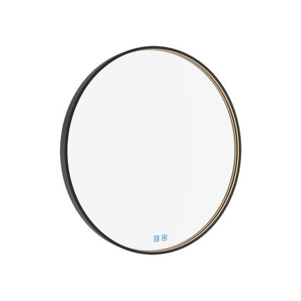 NIMCO ZPC 31000RVX-90 - диммируемое LED-зеркало с подсветкой для ванной LED/20 Вт/230 В 3000–6500 К Ø 60 см матовый черный IP44