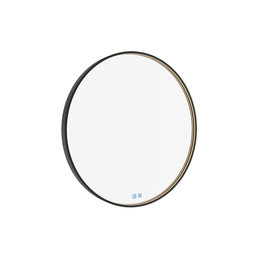 NIMCO ZPC 31001RVX-90 - Дзеркало для ванної з LED підсвіткою та регулюванням яскравості LED/22W/230V 3000-6500K діаметр 70 см матовий чорний IP44