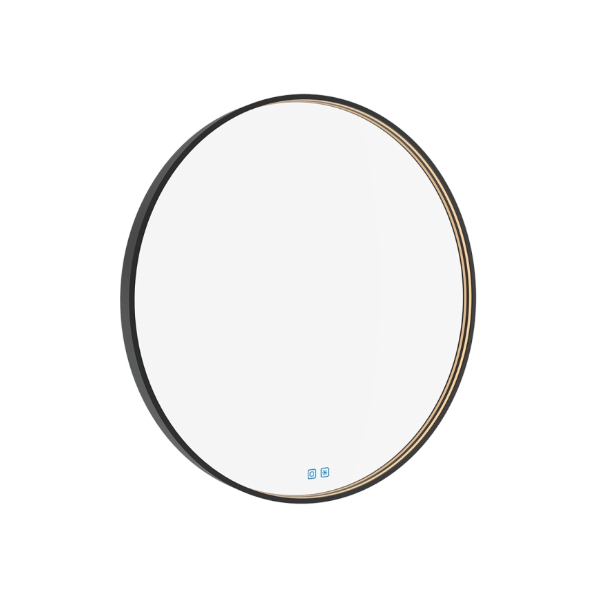 NIMCO ZPC 31002RVX-90 - Дзеркало для ванної з LED підсвіткою та регулюванням яскравості LED/26W/230V 3000-6500K діаметр 80 см матовий чорний IP44