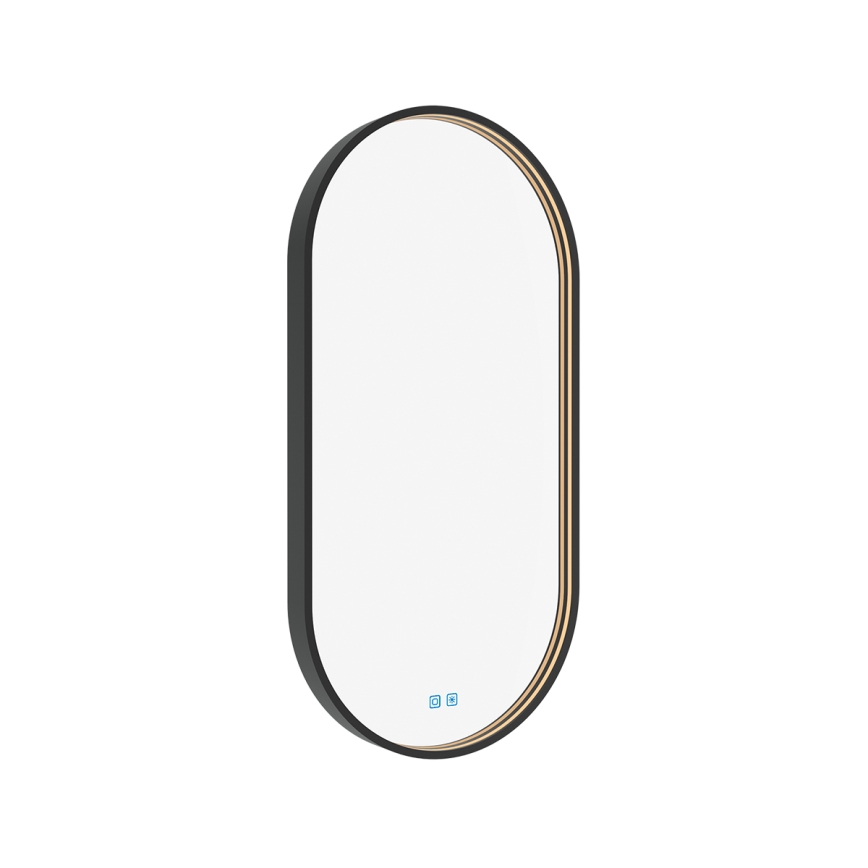 NIMCO ZPC 32002LVX-90 - LED дзеркало для ванної кімнати з підсвічуванням і регульованою яскравістю LED/25W/230V 3000-6500K 80x40 см матове чорне IP44