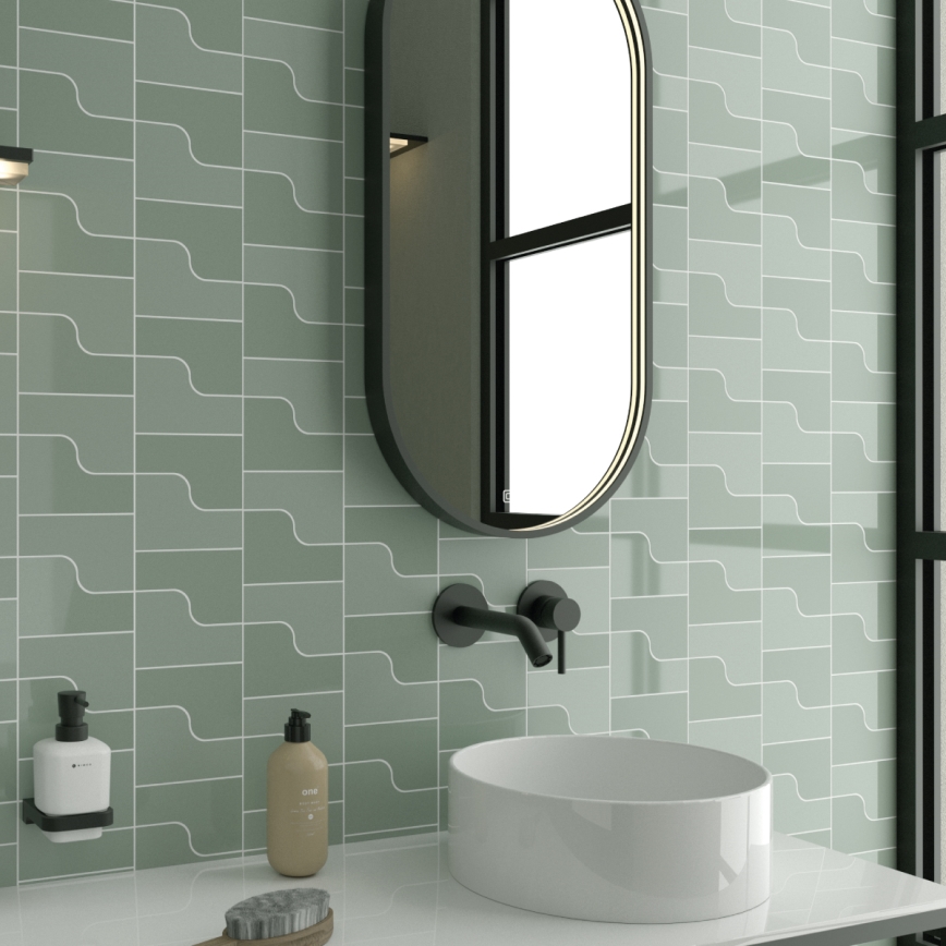 NIMCO ZPC 32002LVX-90 - LED дзеркало для ванної кімнати з підсвічуванням і регульованою яскравістю LED/25W/230V 3000-6500K 80x40 см матове чорне IP44