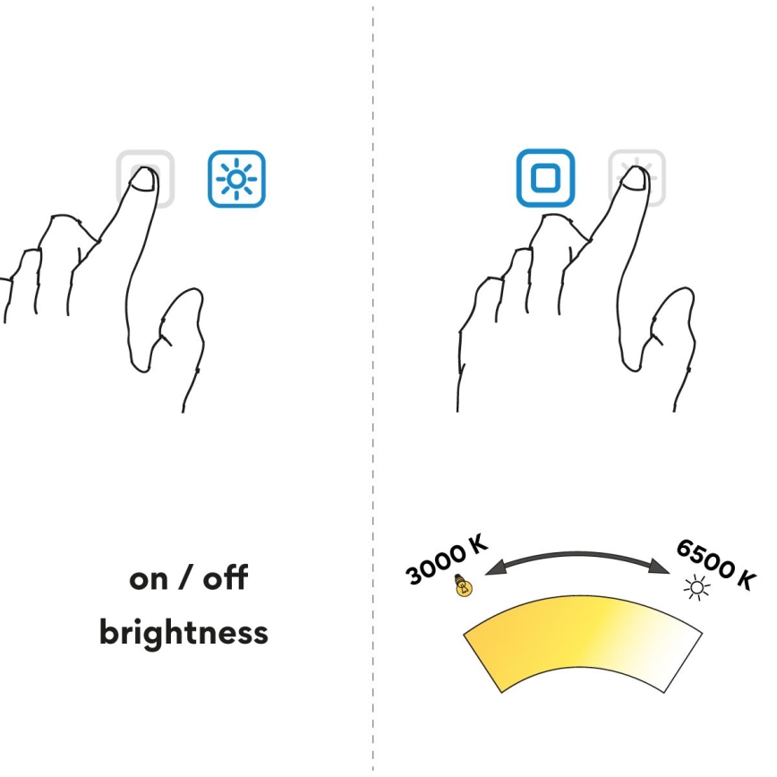 NIMCO ZPC 32002LVX-90 - LED дзеркало для ванної кімнати з підсвічуванням і регульованою яскравістю LED/25W/230V 3000-6500K 80x40 см матове чорне IP44