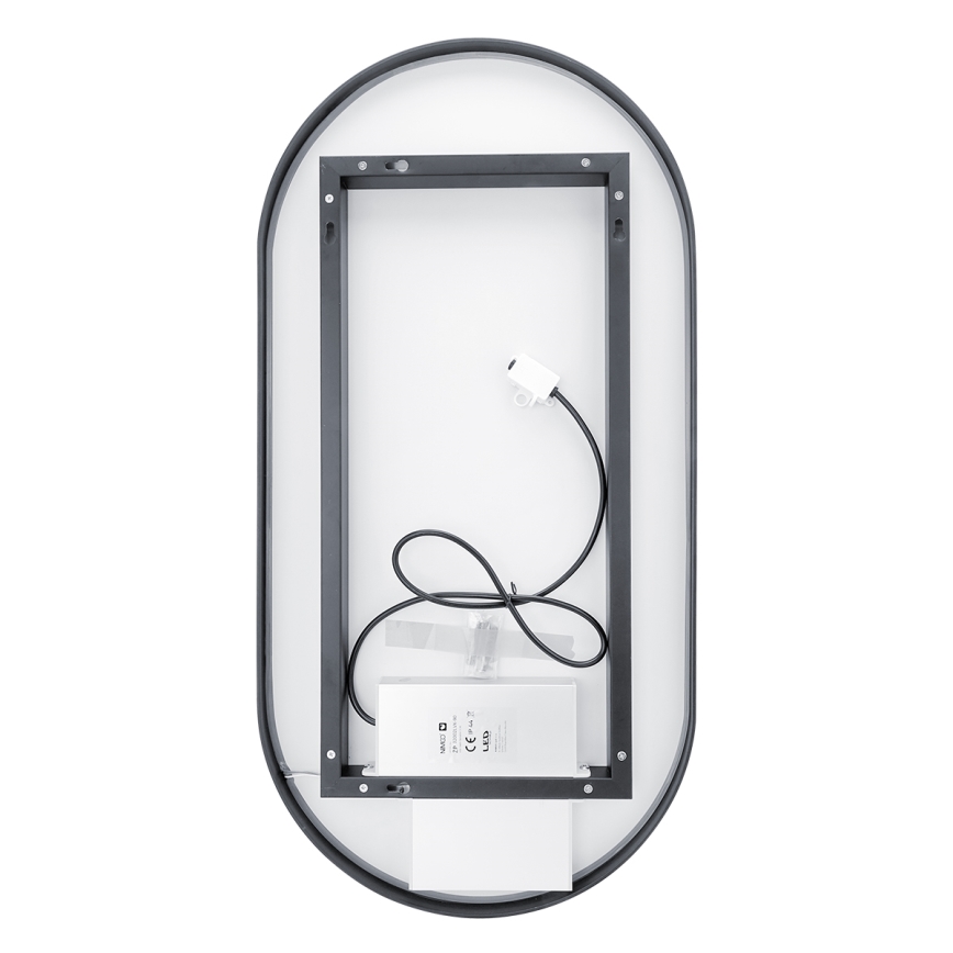 NIMCO ZPC 32002LVX-90 - Зеркало для ванной комнаты со светодиодной подсветкой и регулированием яркости LED/25W/230V 3000-6500K 80x40 см матовый черный IP44