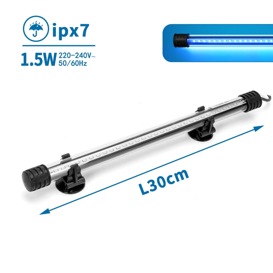 Nobleza - Светодиодная подсветка для аквариума LED/1,5W/230V IPX7 30 см