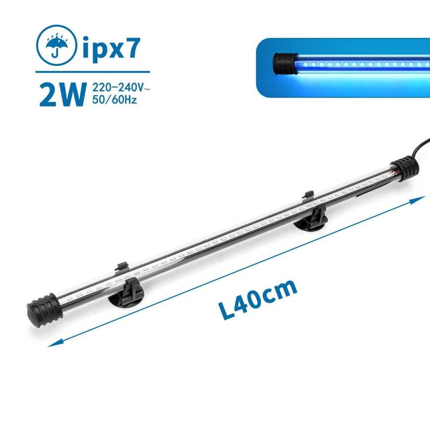 Nobleza - Светодиодная подсветка для аквариума LED/2W/230V IPX7 40 см