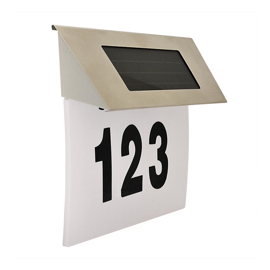 Номер дома со светодиодной подсветкой на солнечной батарее LED/1,2V 200 mAh IP44