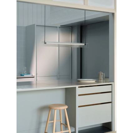 Nordlux - Диммируемая LED-люстра на тросе ALIANI LED/20W/230V 3000K 100 cm черный/прозрачный