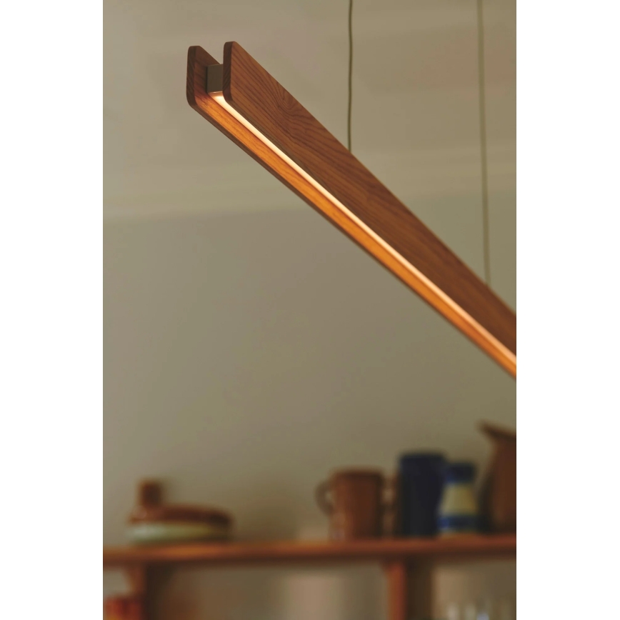 Nordlux - підвісна LED-люстра на тросі ILGAS з регулюванням яскравості LED/47W/230V 3000K бежевий/білий/ясен 115 см