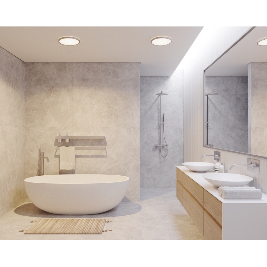 Nordlux - LED стельовий світильник для ванної з регульованою яскравістю OJA LED/19W/230V 3000/4000K IP54 діам. 43 см