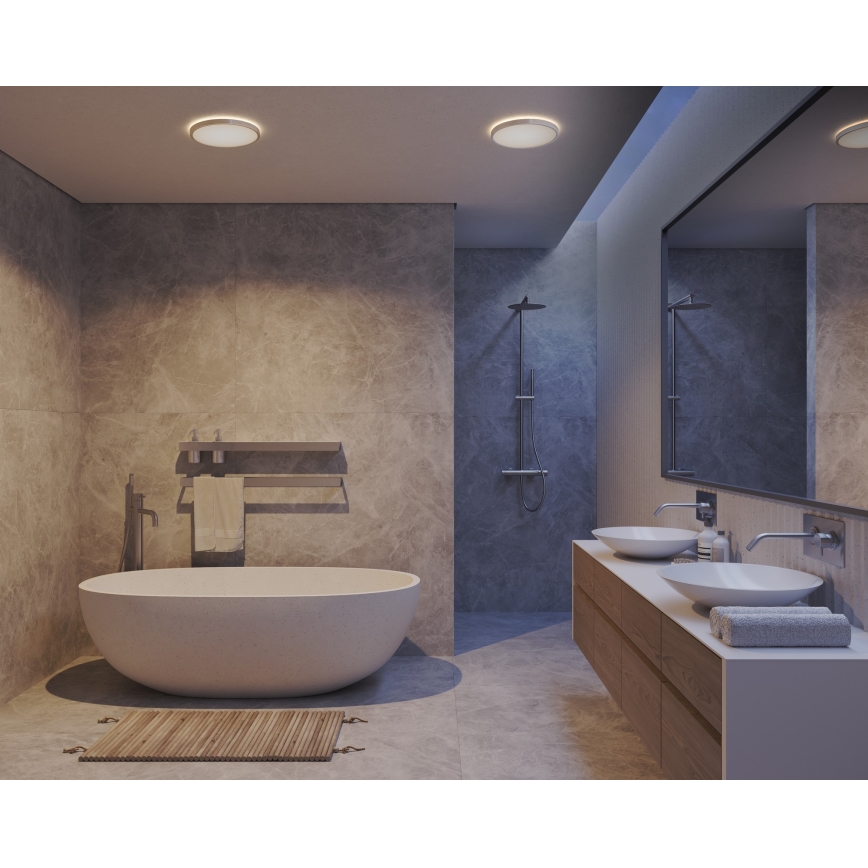 Nordlux - LED стельовий світильник для ванної з регульованою яскравістю OJA LED/19W/230V 3000/4000K IP54 діам. 43 см