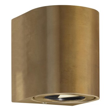 Nordlux - LED наружный настенный светильник CANTO 2xLED/6W/230V IP44 латунь