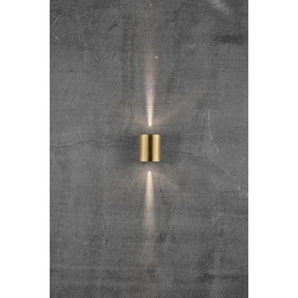 Nordlux - LED наружный настенный светильник CANTO 2xLED/6W/230V IP44 латунь
