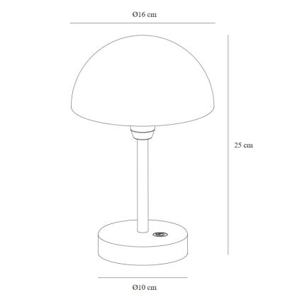 Nordlux - LED Вулична настільна акумуляторна лампа з регулюванням яскравості ELLEN LED/2,8W/3,7V IP44 білий
