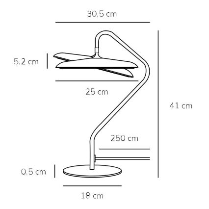 Nordlux - LED настільна лампа ARTIST LED/15W/230V чорна