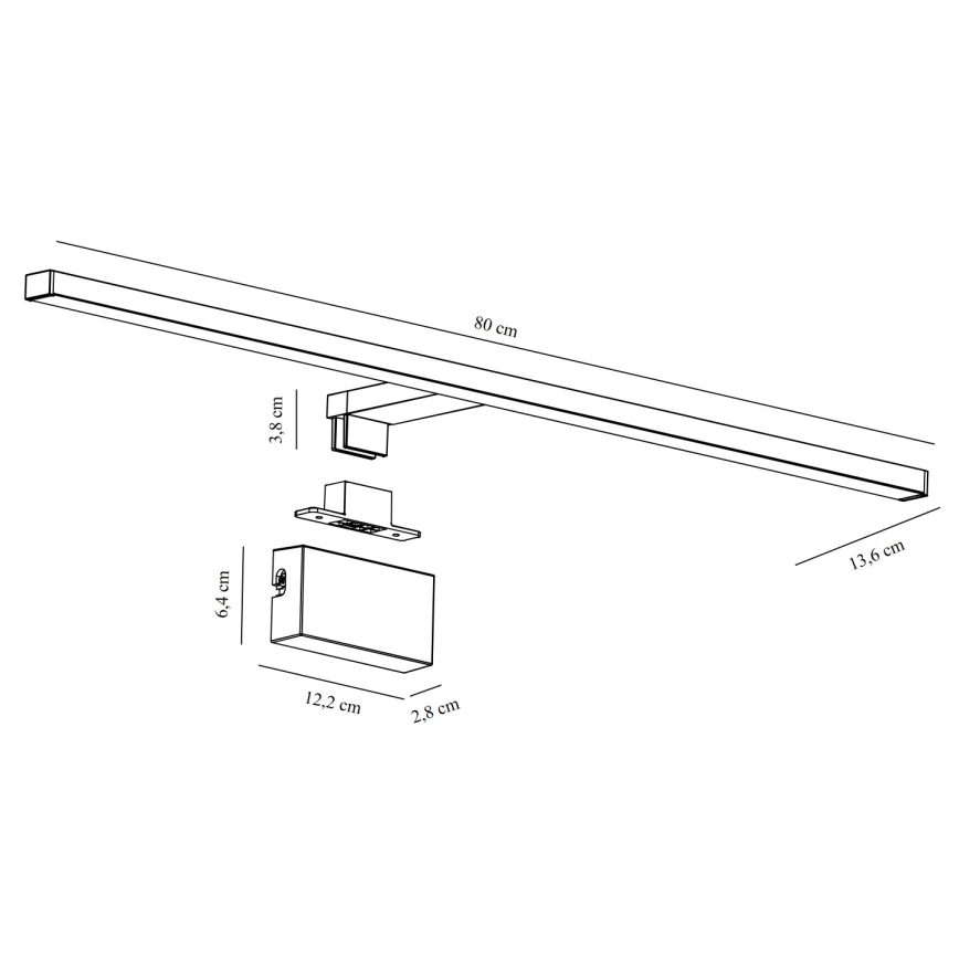 Nordlux - LED Підсвітка для дзеркала для ванної MARLEE LED/11,5W/230V 3000K IP44 чорний
