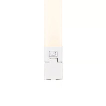 Nordlux - LED-освітлення для дзеркала ванної кімнати зі вбудованою розеткою SJAVER LED/15W/230V IP44 60 cm білий