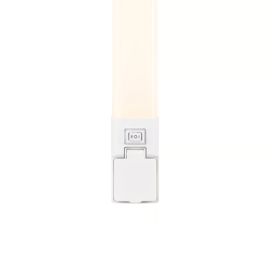Nordlux - LED-освітлення для дзеркала ванної кімнати зі вбудованою розеткою SJAVER LED/15W/230V IP44 60 cm білий