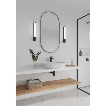 Nordlux - Світильник під шафу з розеткою MALAIKA LED/6W/230V IP44 чорний